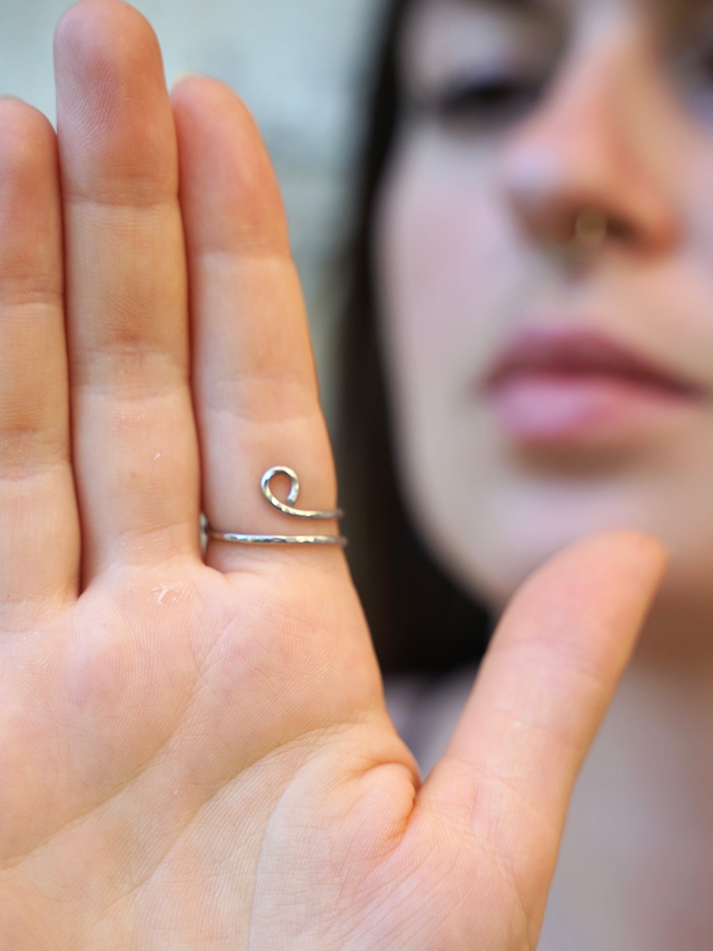 Spiral Ring Edelstahl