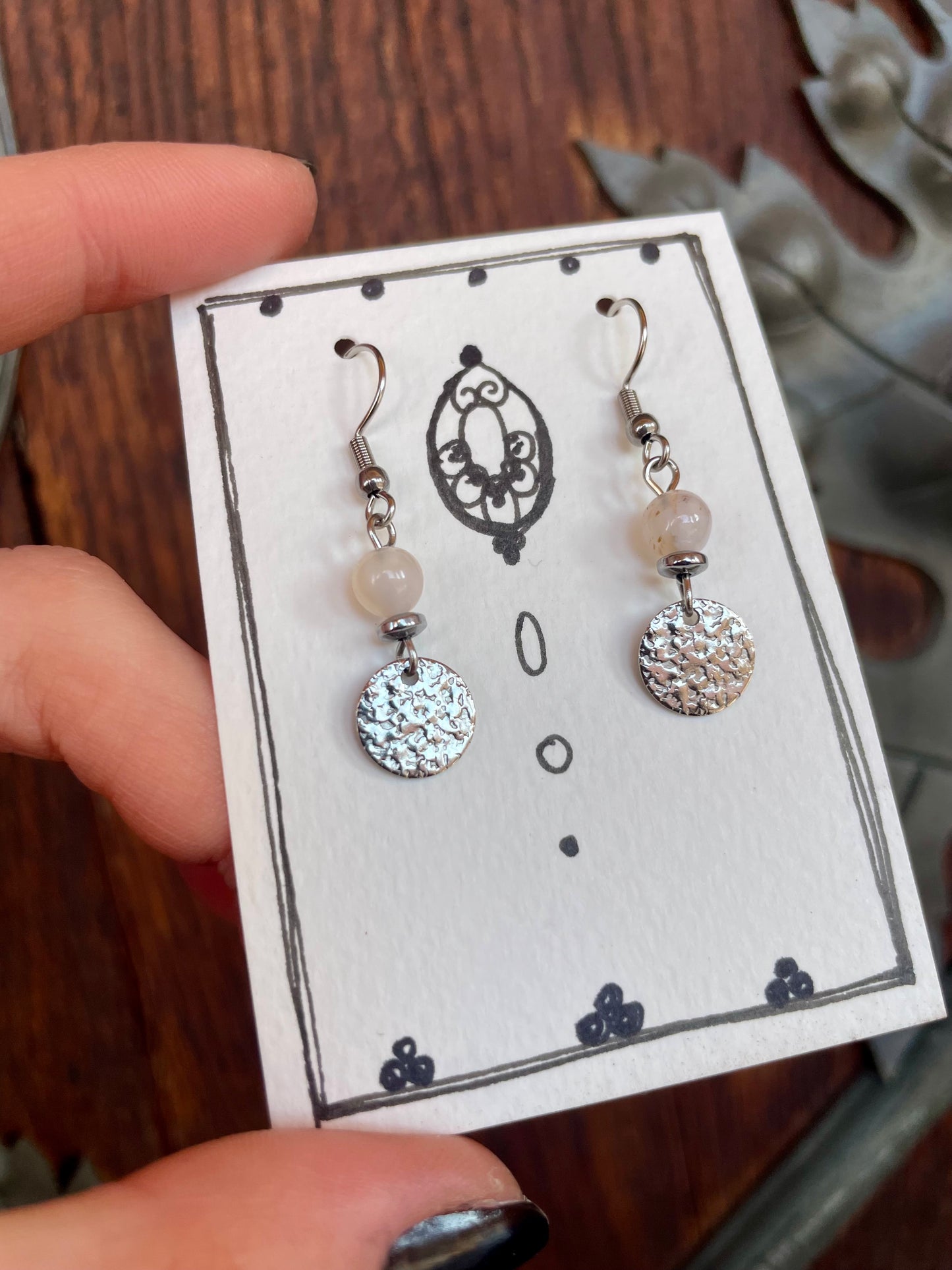 Mondschimmer Ohrringe silber