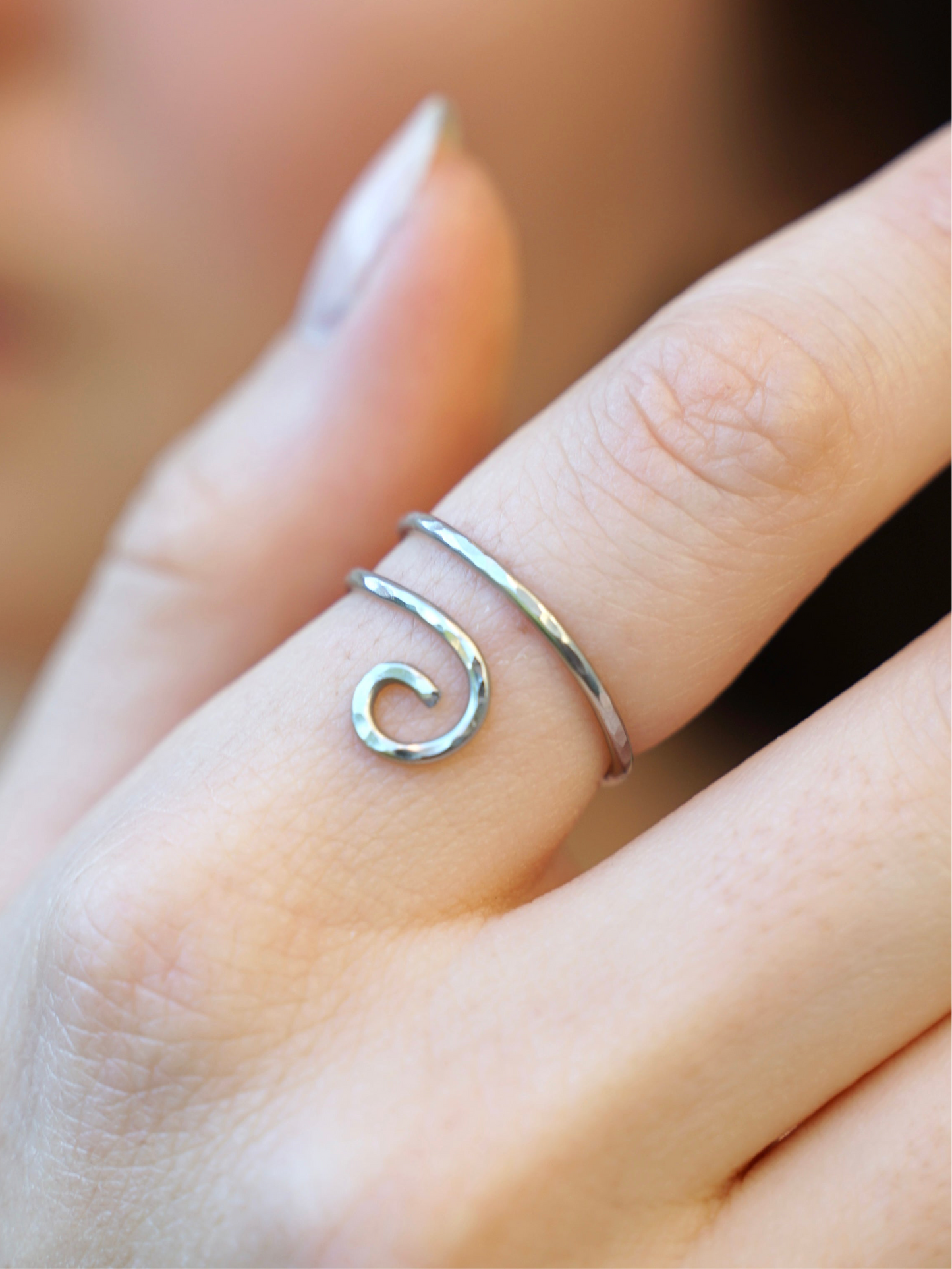 Spiral Ring Edelstahl