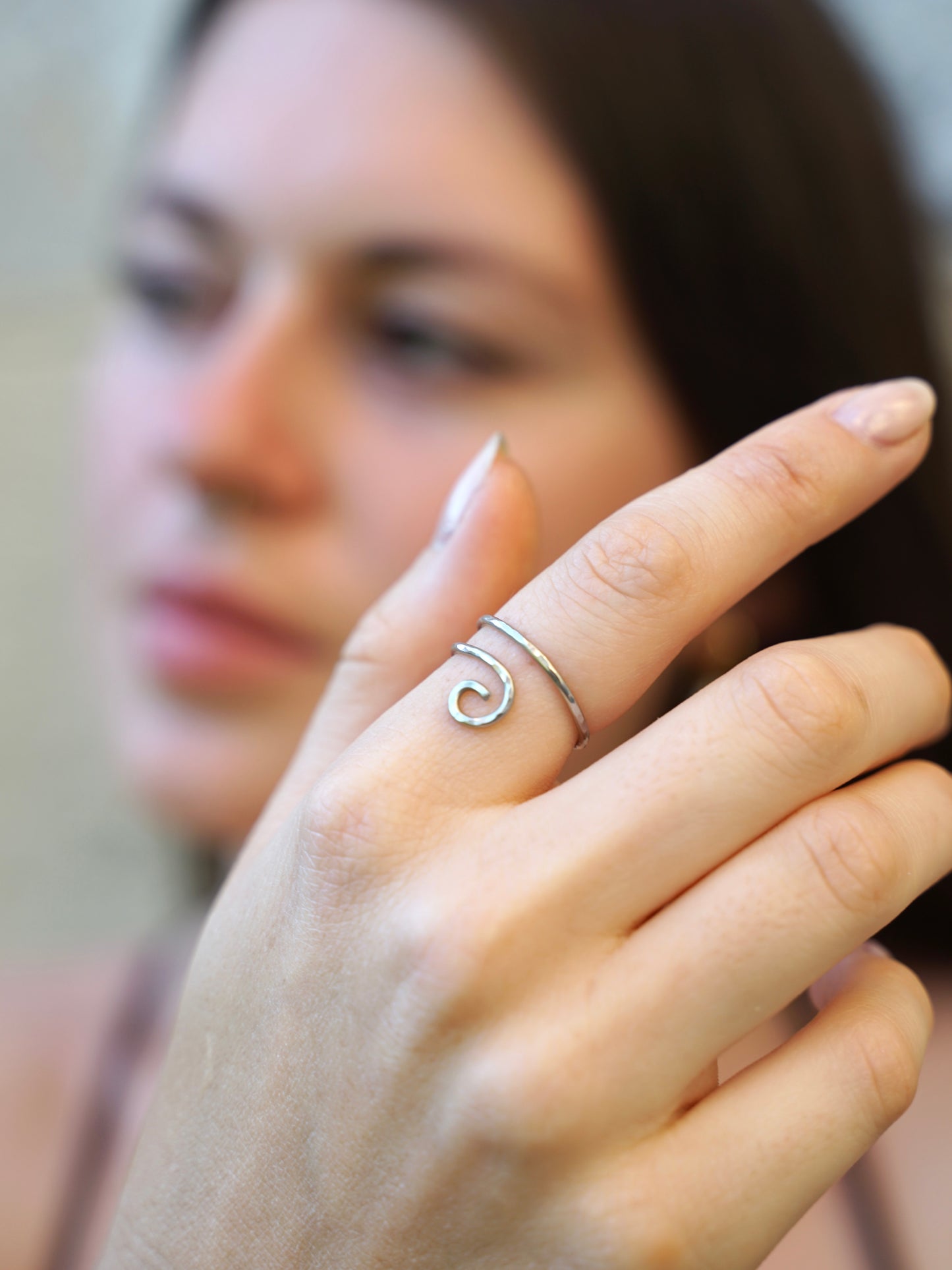 Spiral Ring Edelstahl