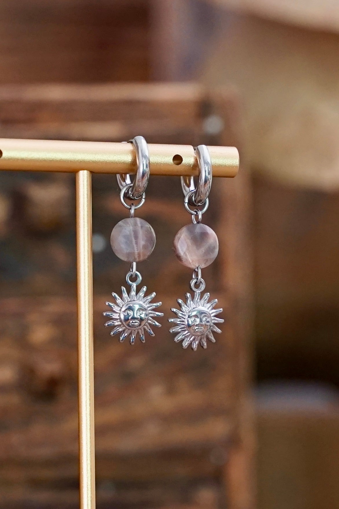 Anatera Ohrringe Mondstein silber