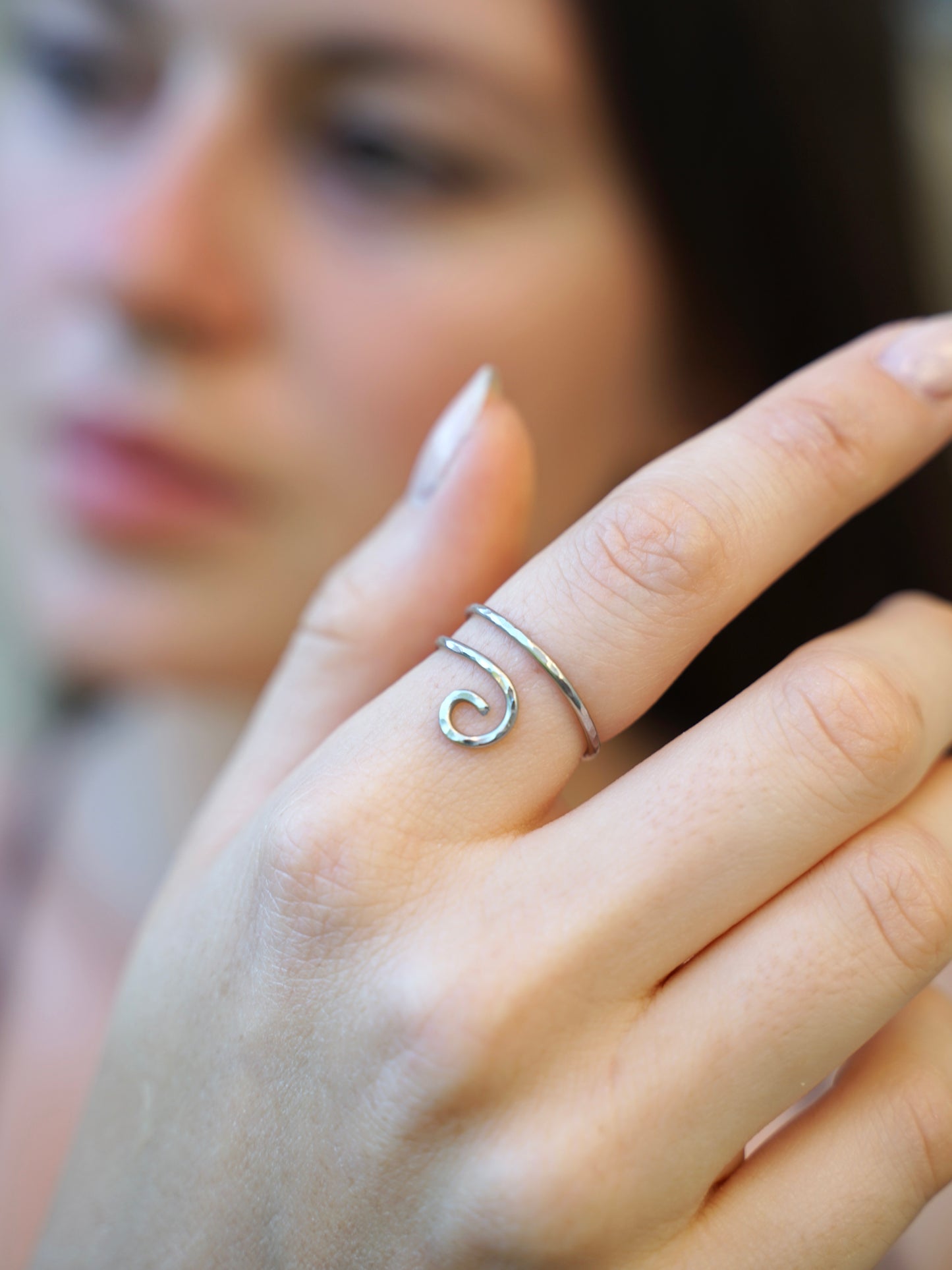 Spiral Ring Edelstahl