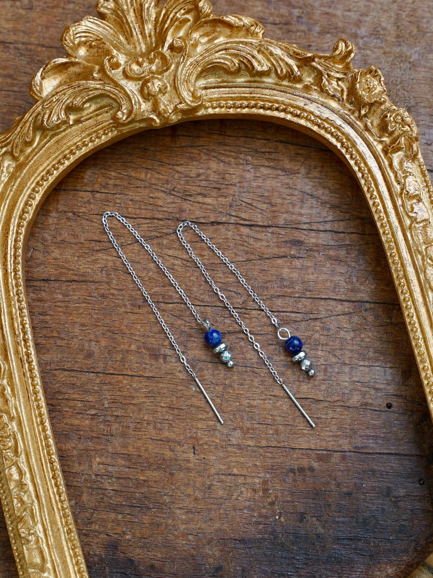 Lina Ohrringe Sodalith silber