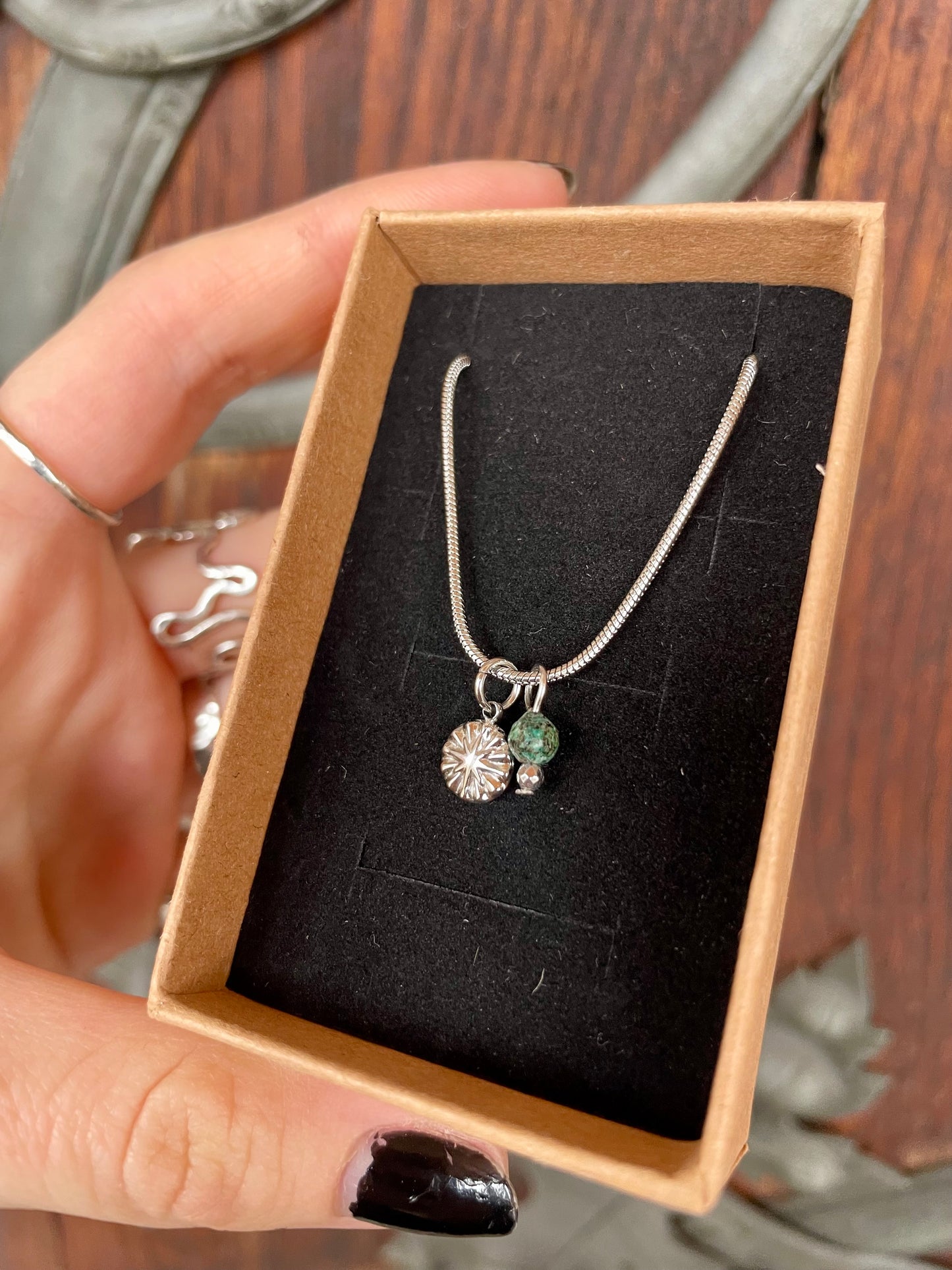 Kerala Kette türkis silber
