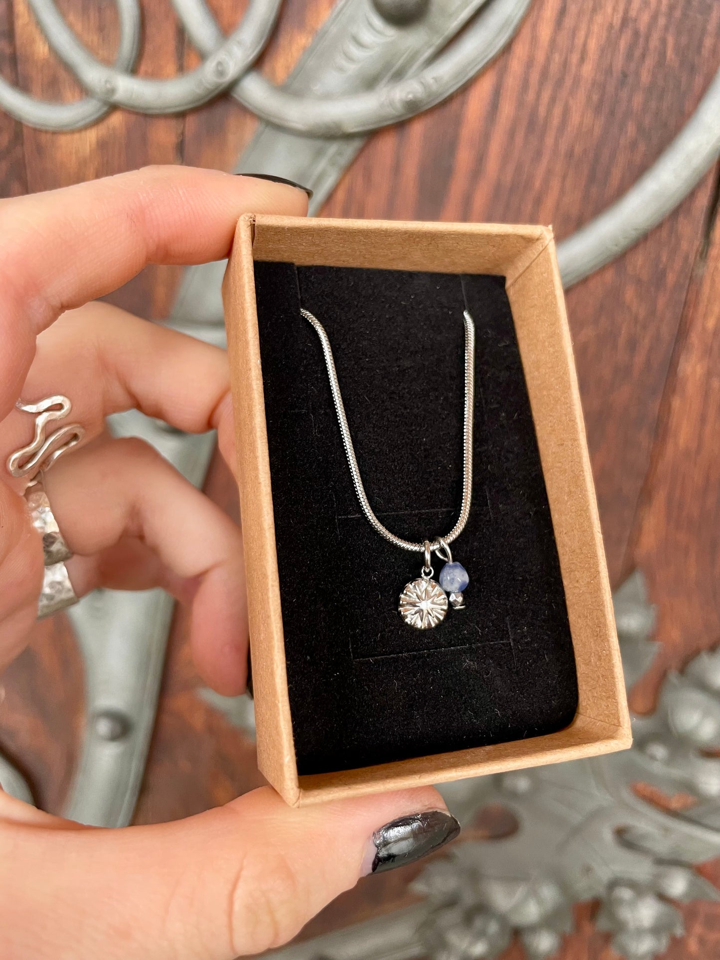 Kerala Kette Blau silber