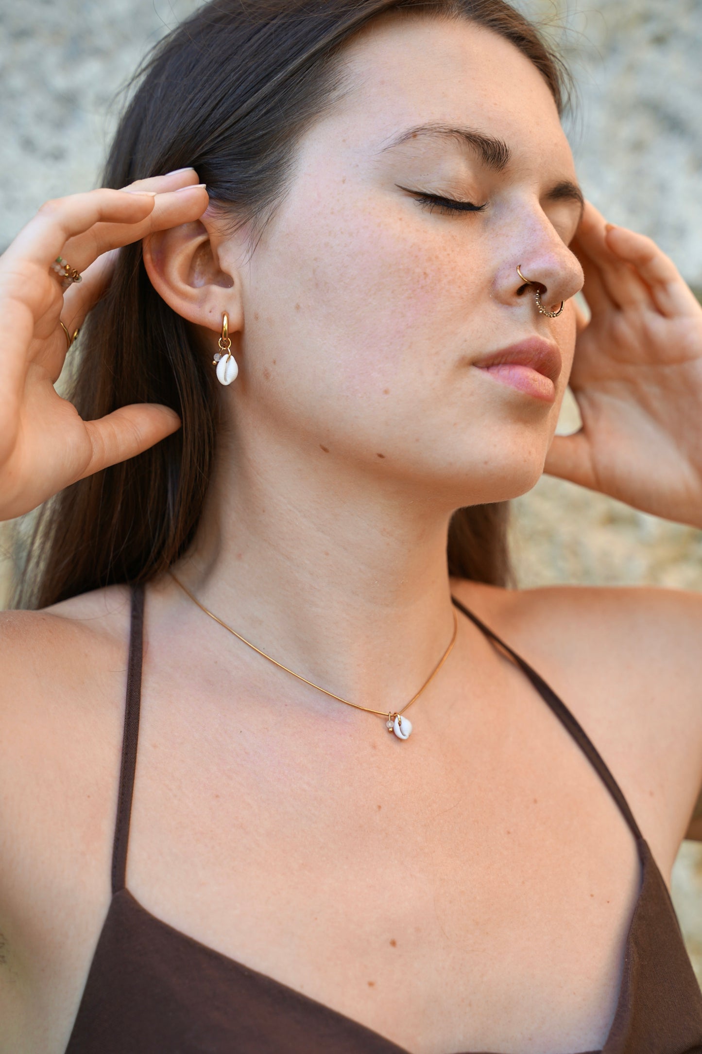 Kauri Muschelkette gold