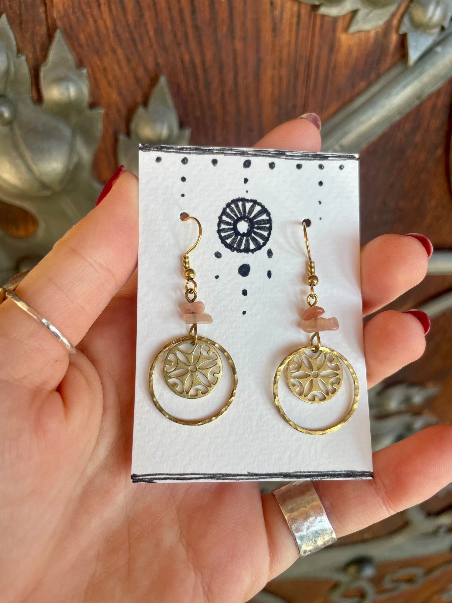 sun mandala earrings 