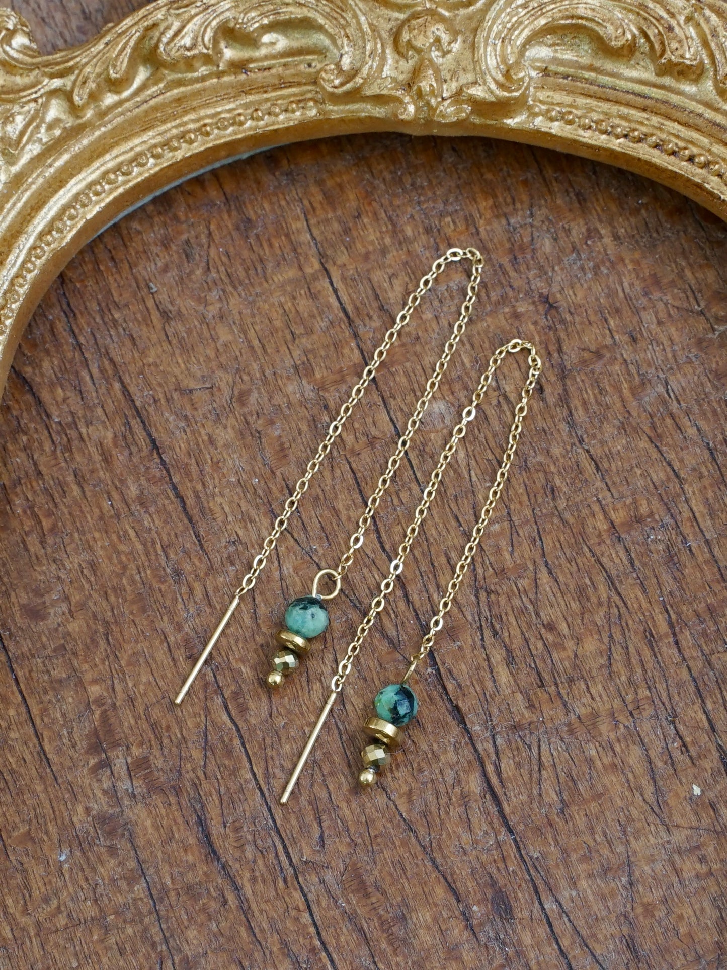 Lina Earrings Turquoise Jasper 