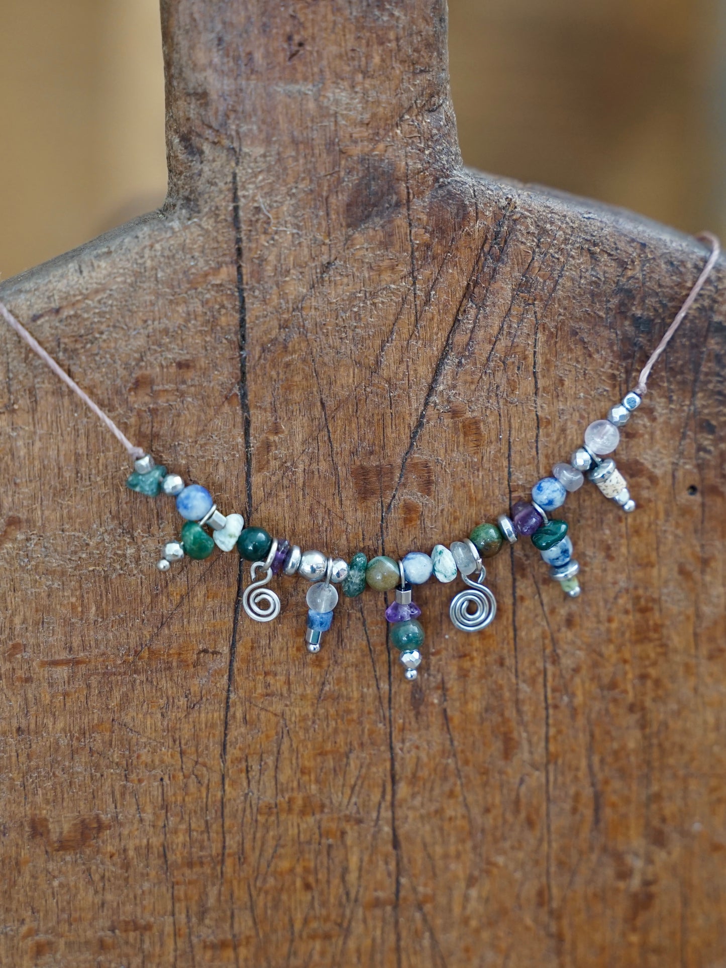 Elina Kette bunt silber