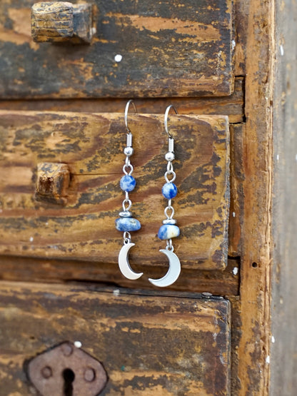 Lunea Earrings Sodalite Silver