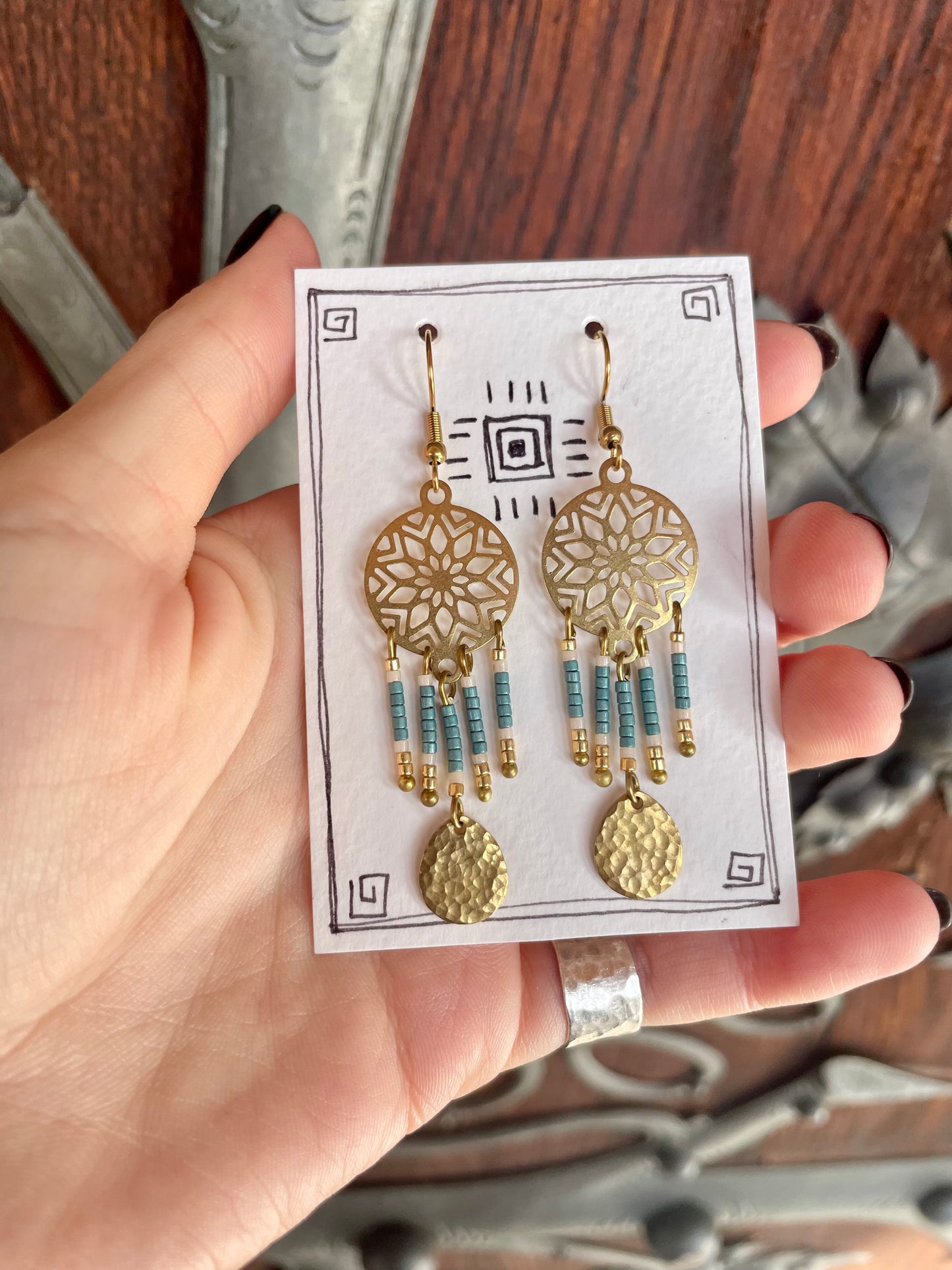 Dreamcatcher Earrings Blue 