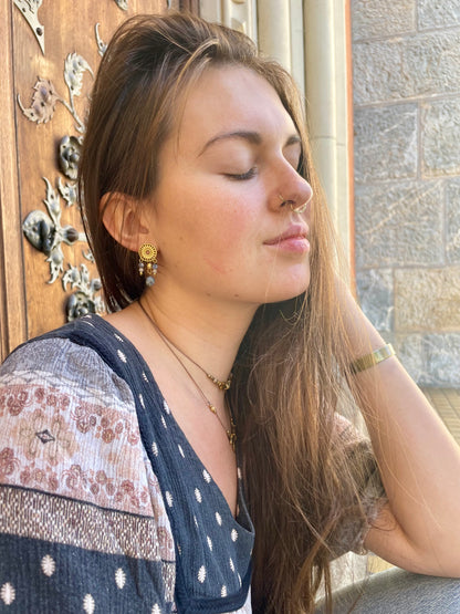 Mandala Earrings Blue 