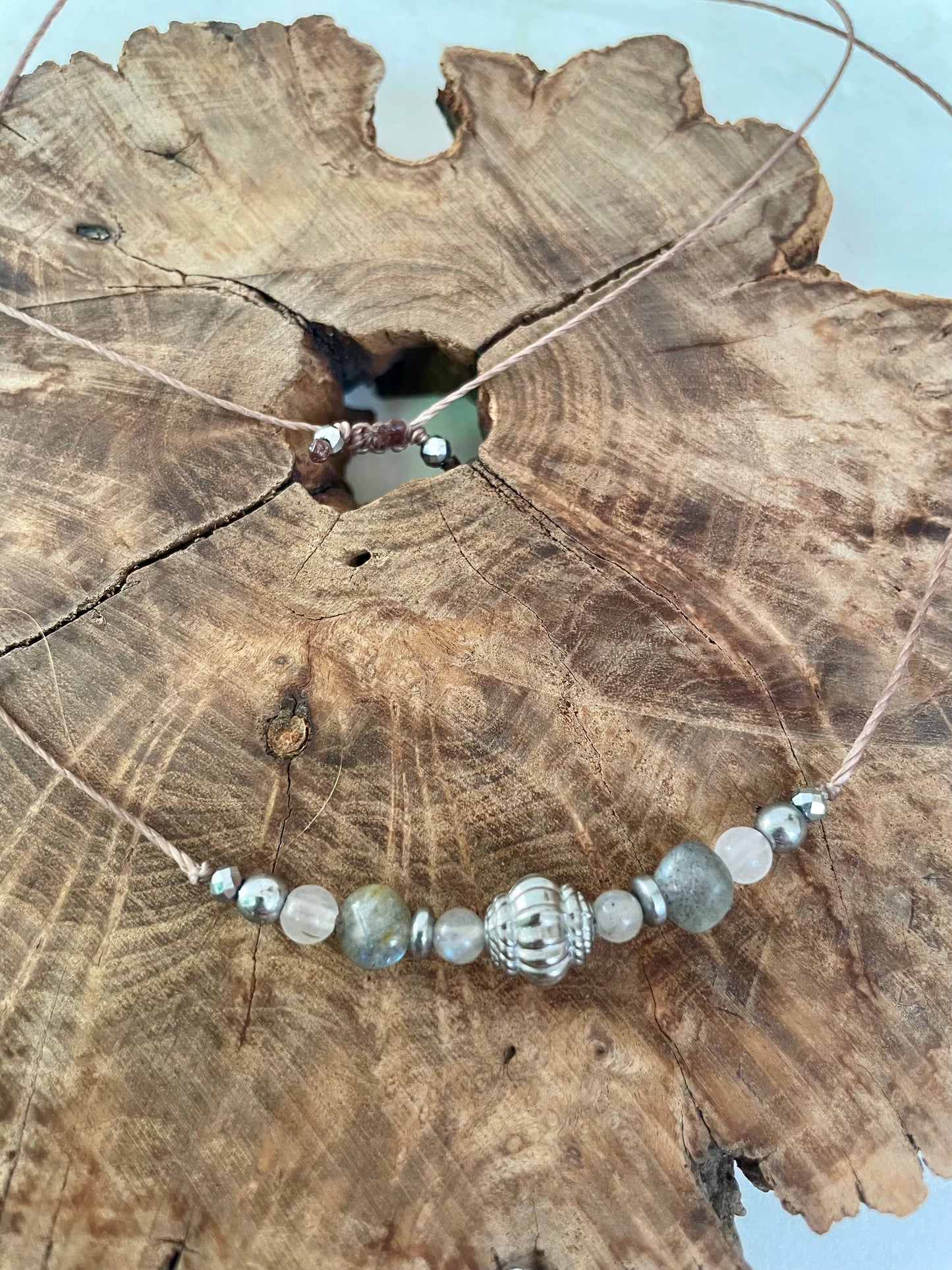 Collier Aurore labradorite 