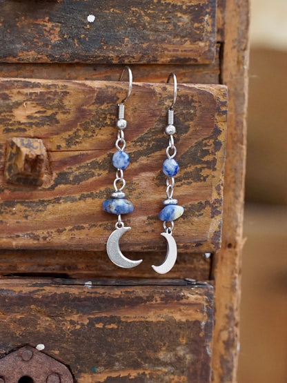 Lunea Earrings Sodalite Silver