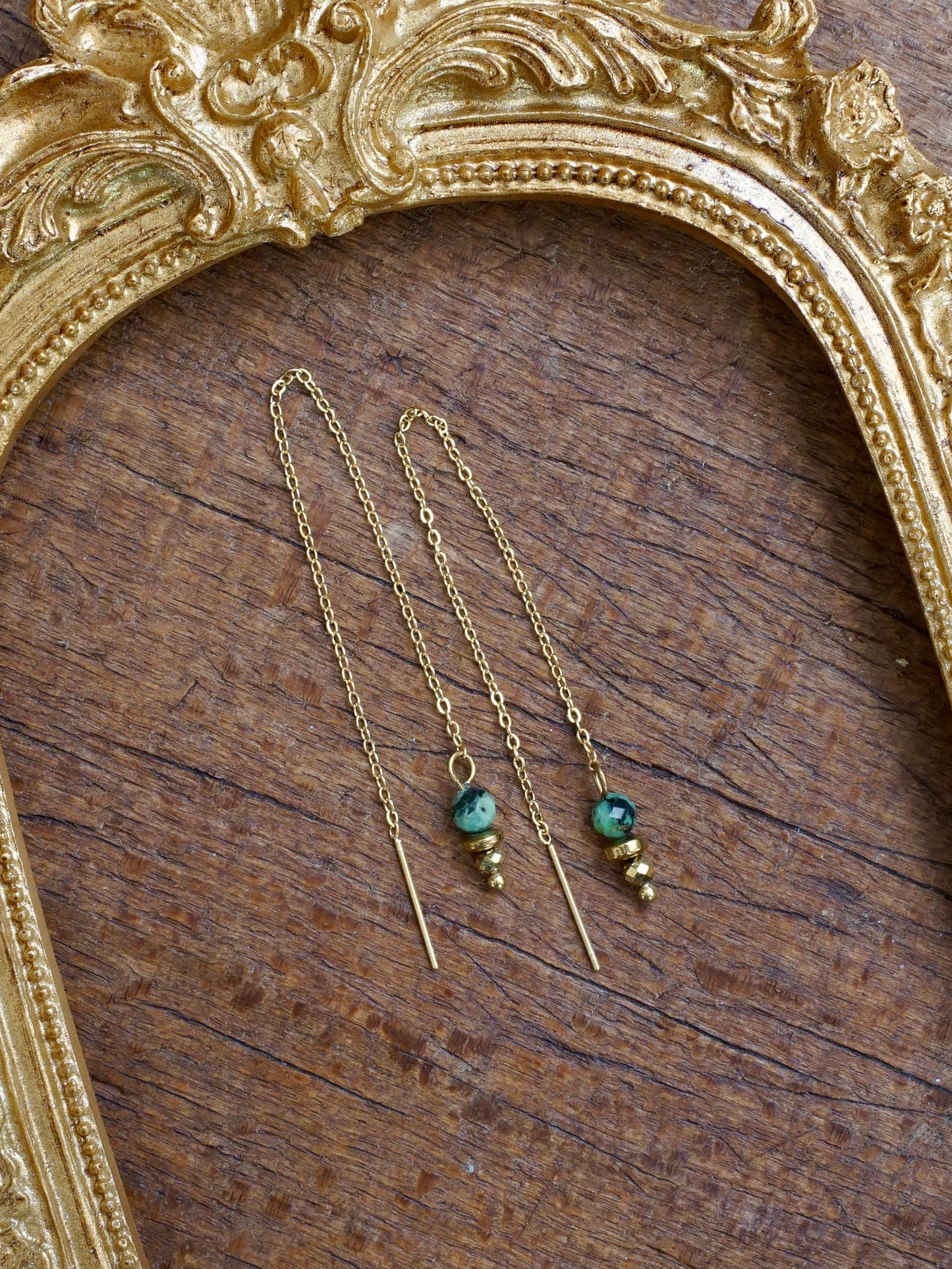 Lina Earrings Turquoise Jasper 