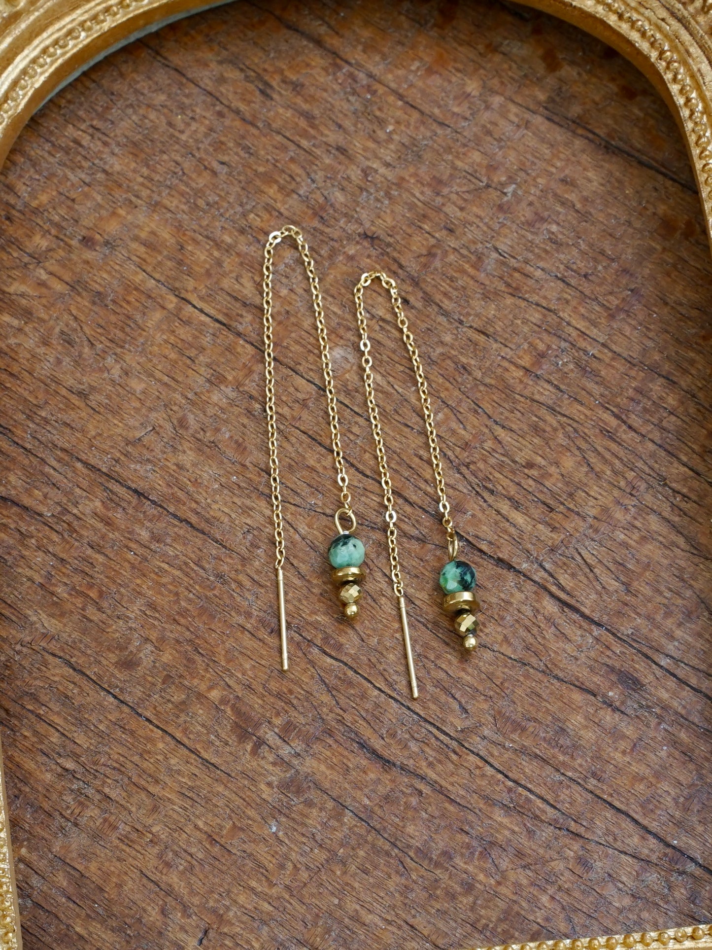 Lina Earrings Turquoise Jasper 