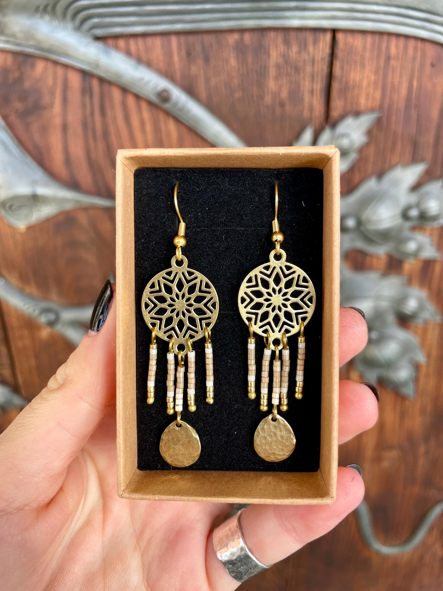 Dreamcatcher Earrings Pink