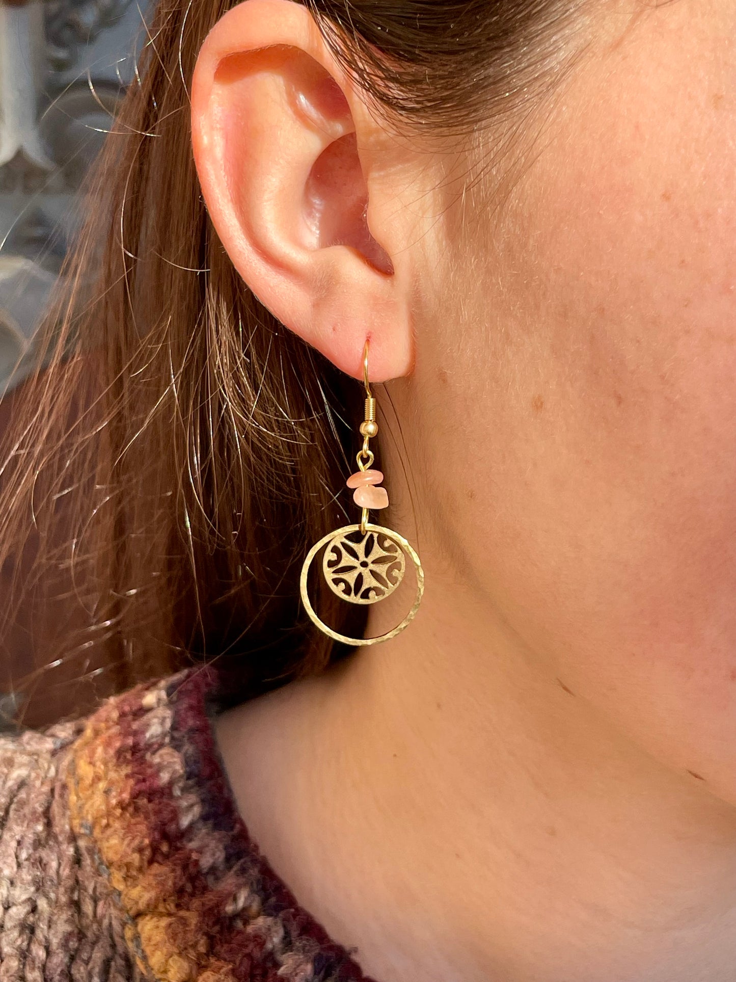 sun mandala earrings 