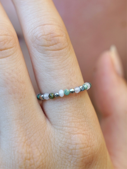Türkis Mondstein Ring silber