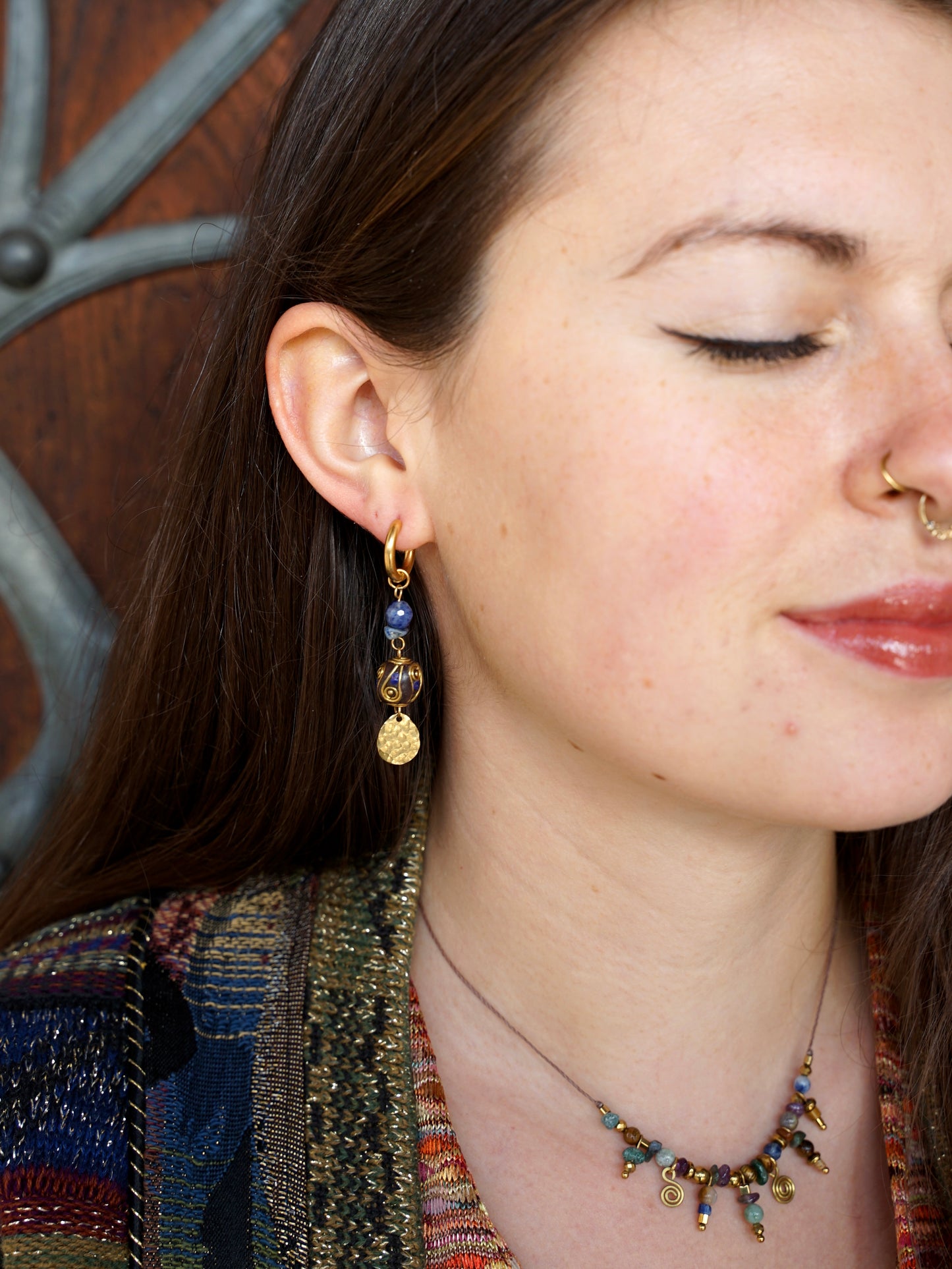 Blaues Karma Ohrringe