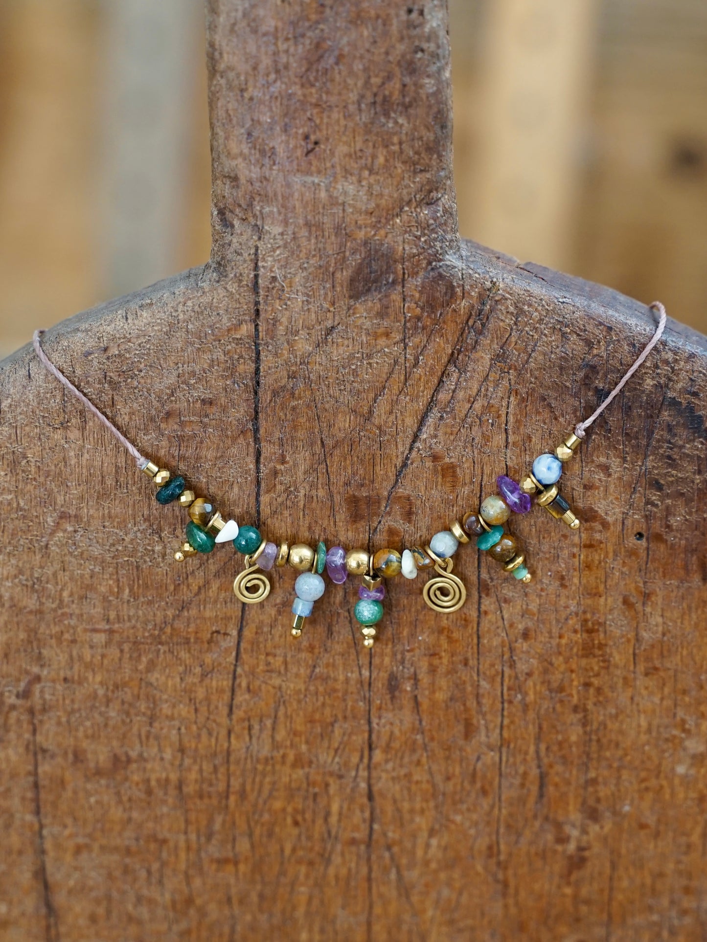 Elina Kette bunt gold