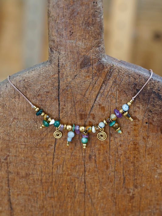 Elina Kette bunt gold