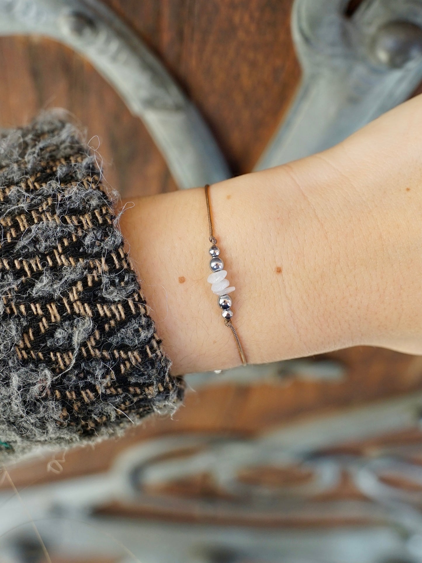 Mondschimmer Armband silber