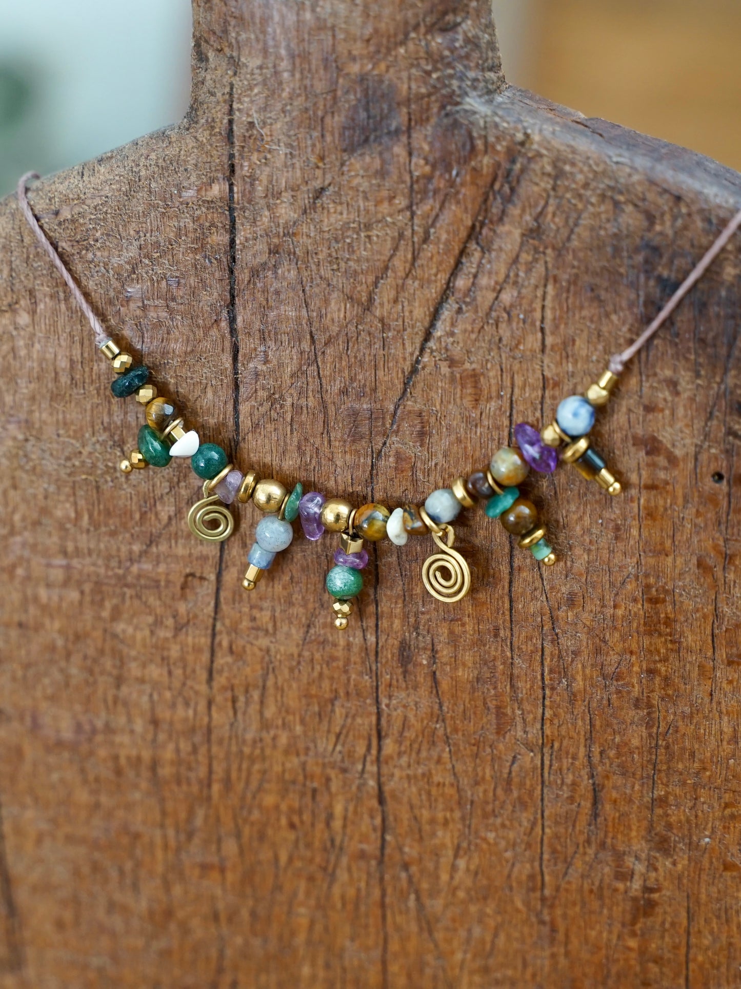 Elina Kette bunt gold