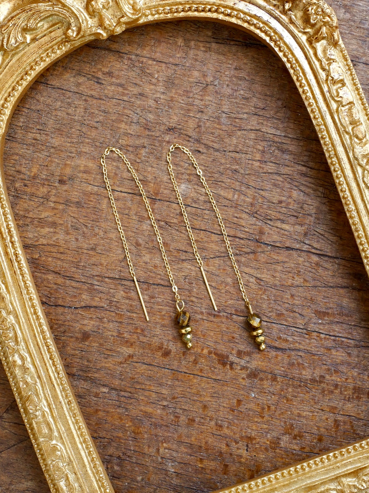 Lina earrings tiger eye 