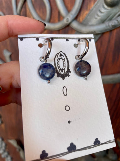 Blue Moon Earrings Silver