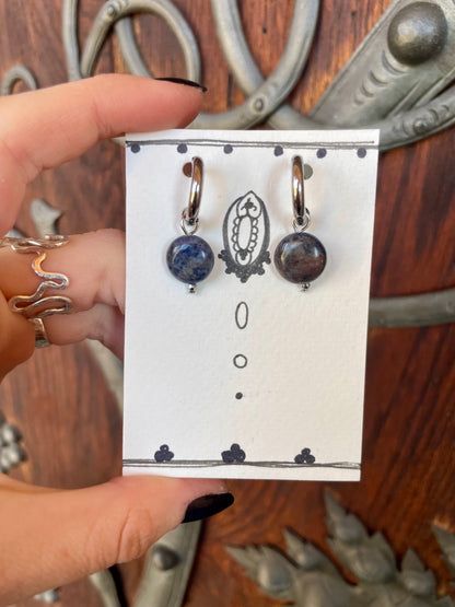 Blue Moon Earrings Silver