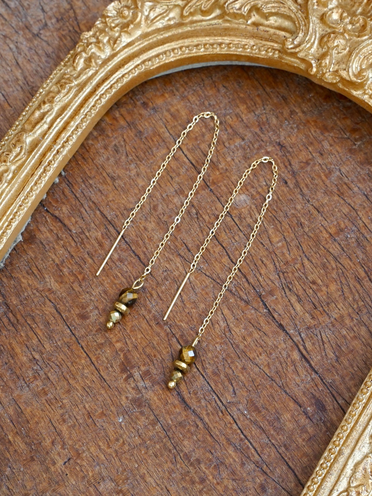 Lina earrings tiger eye 