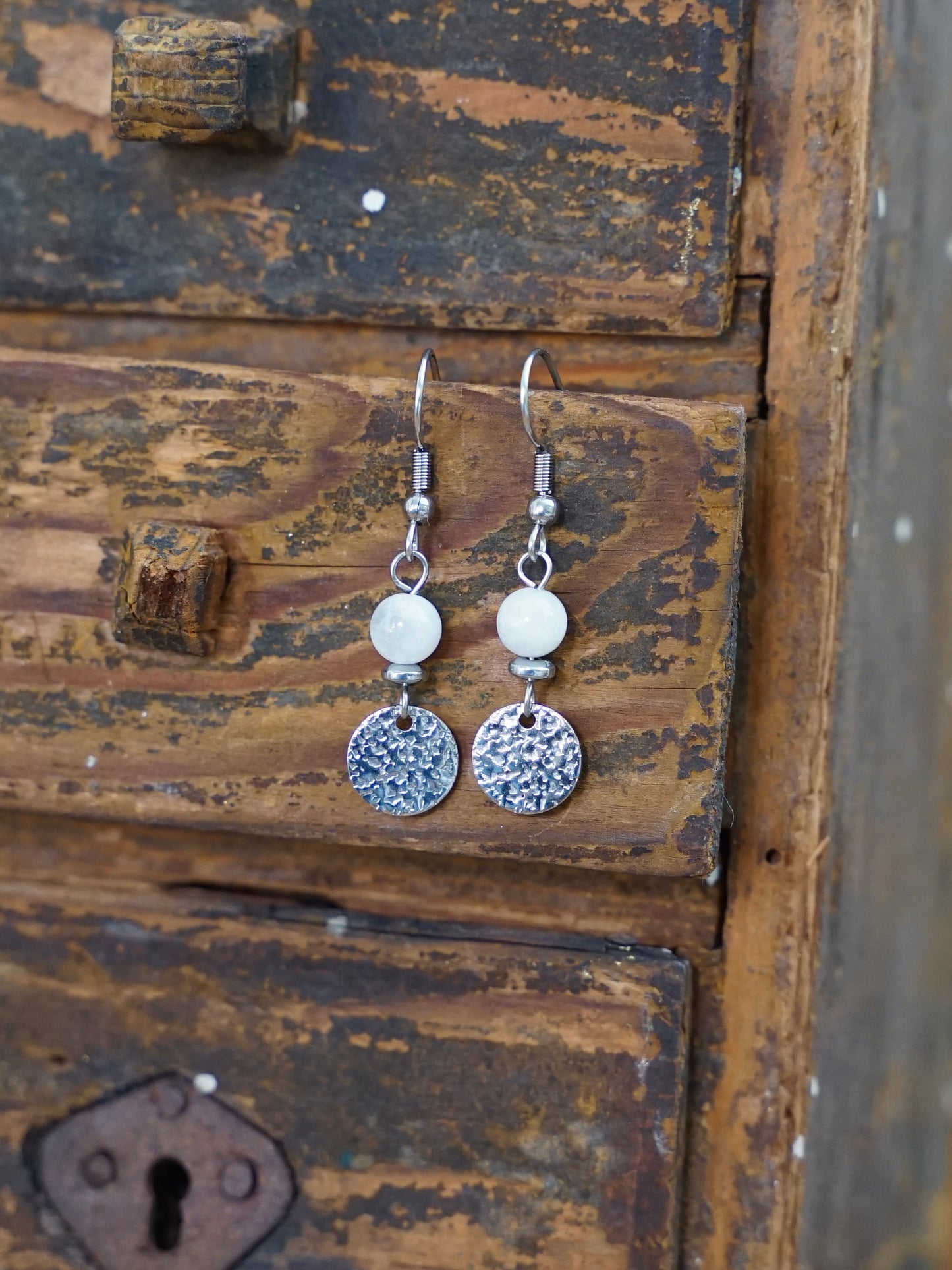 Moon shimmer earrings silver 
