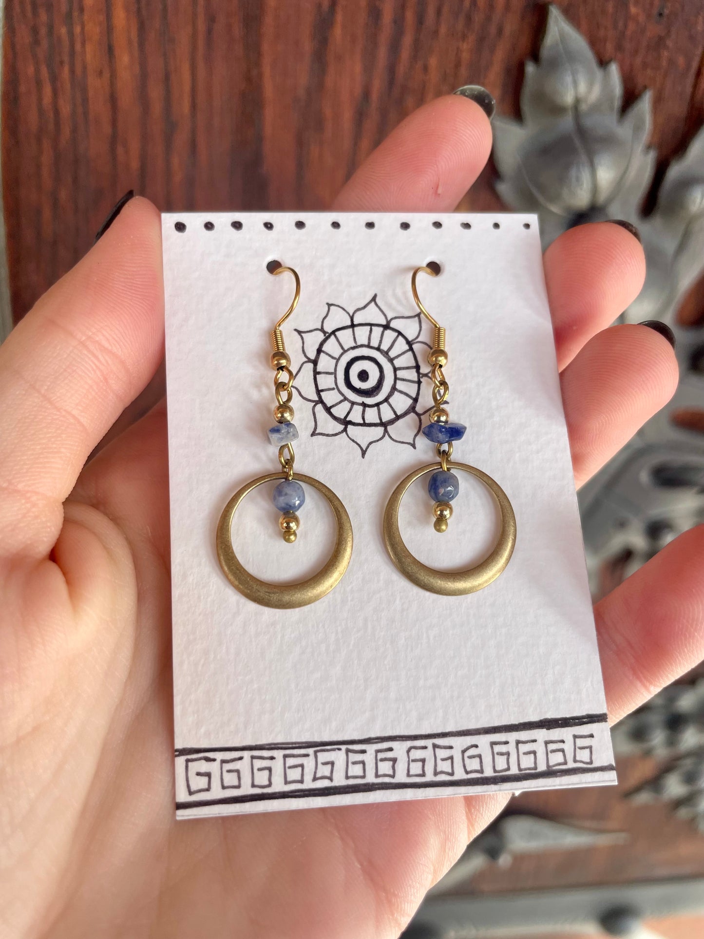 Mira Earrings Sodalite