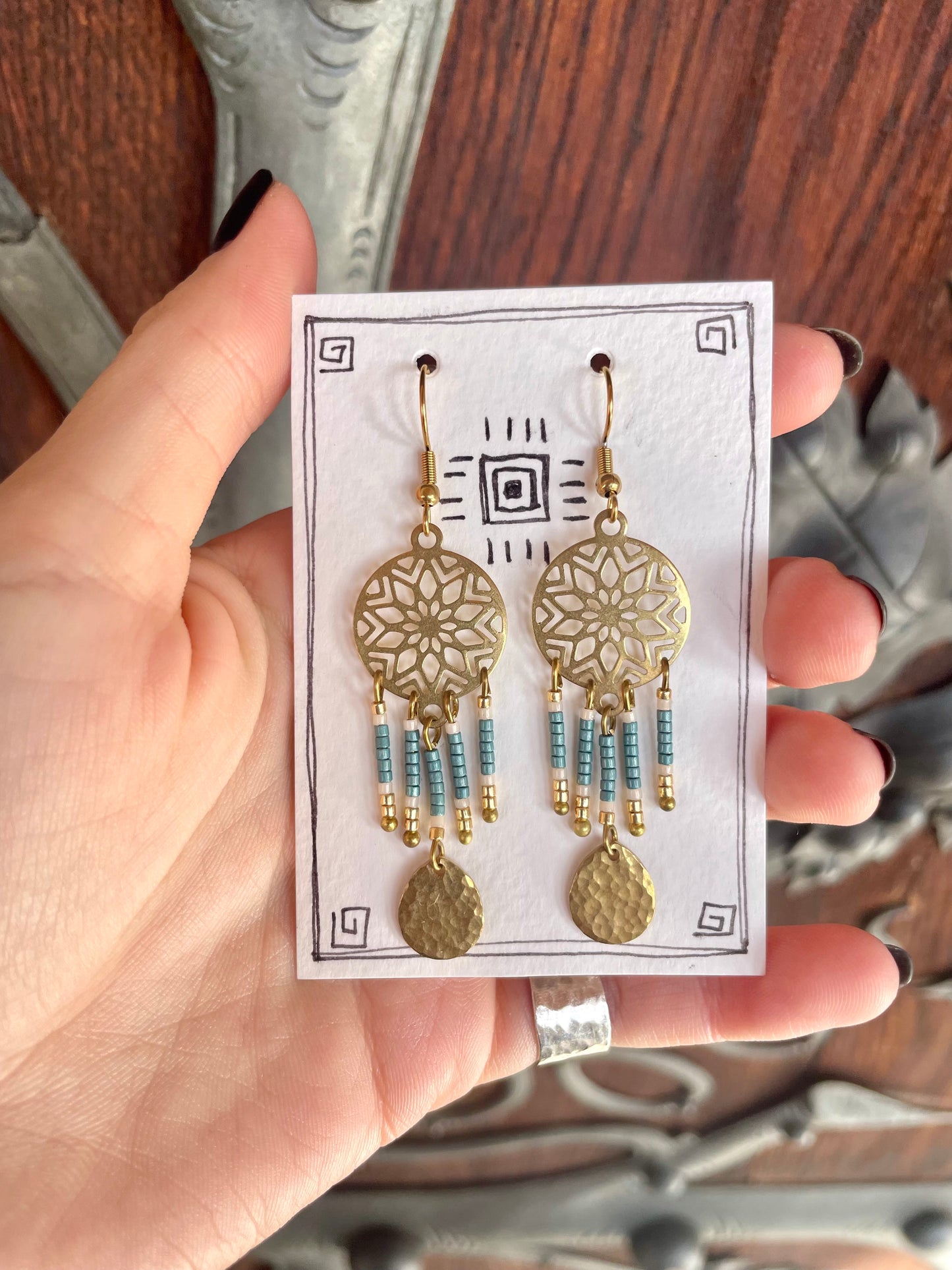 Dreamcatcher Earrings Blue 