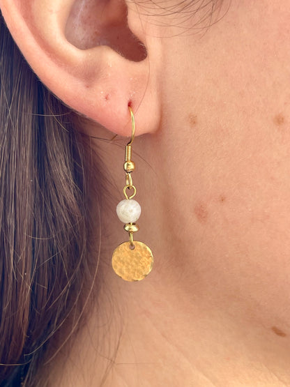 Moon shimmer earrings gold 