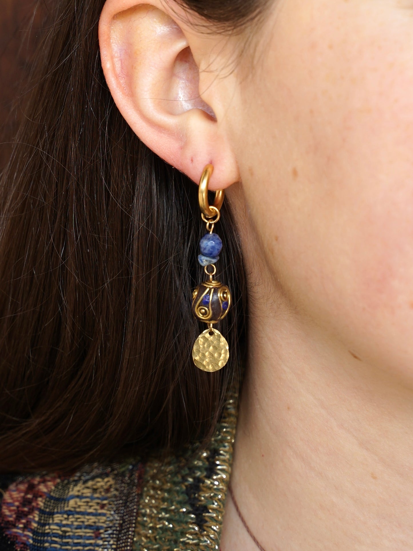 Blaues Karma Ohrringe