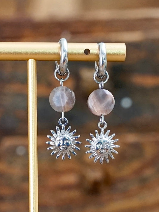 Anatera Ohrringe Mondstein silber