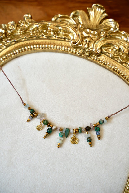Elina Necklace Turquoise Jasper 
