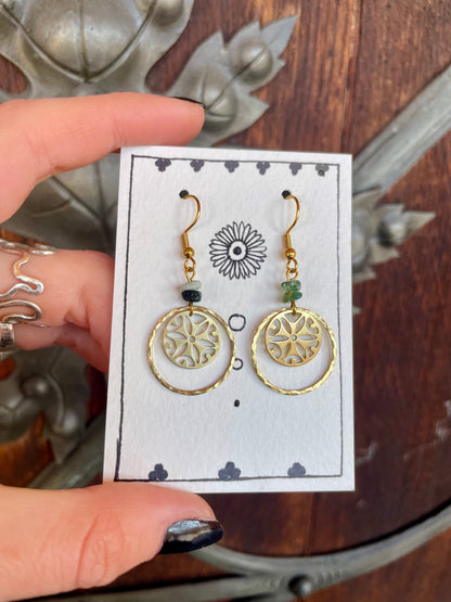 Boucles d'oreilles lumière forestière 