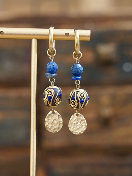 Blaues Karma Ohrringe