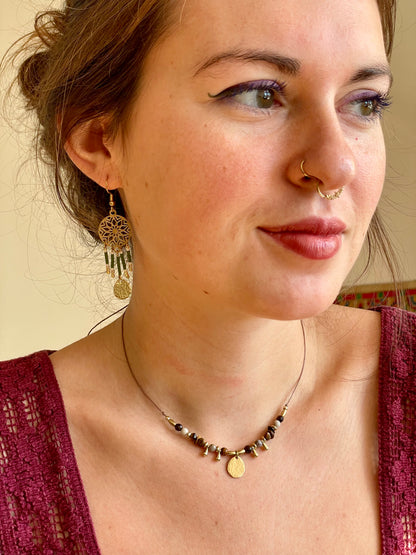 Dreamcatcher Earrings Green