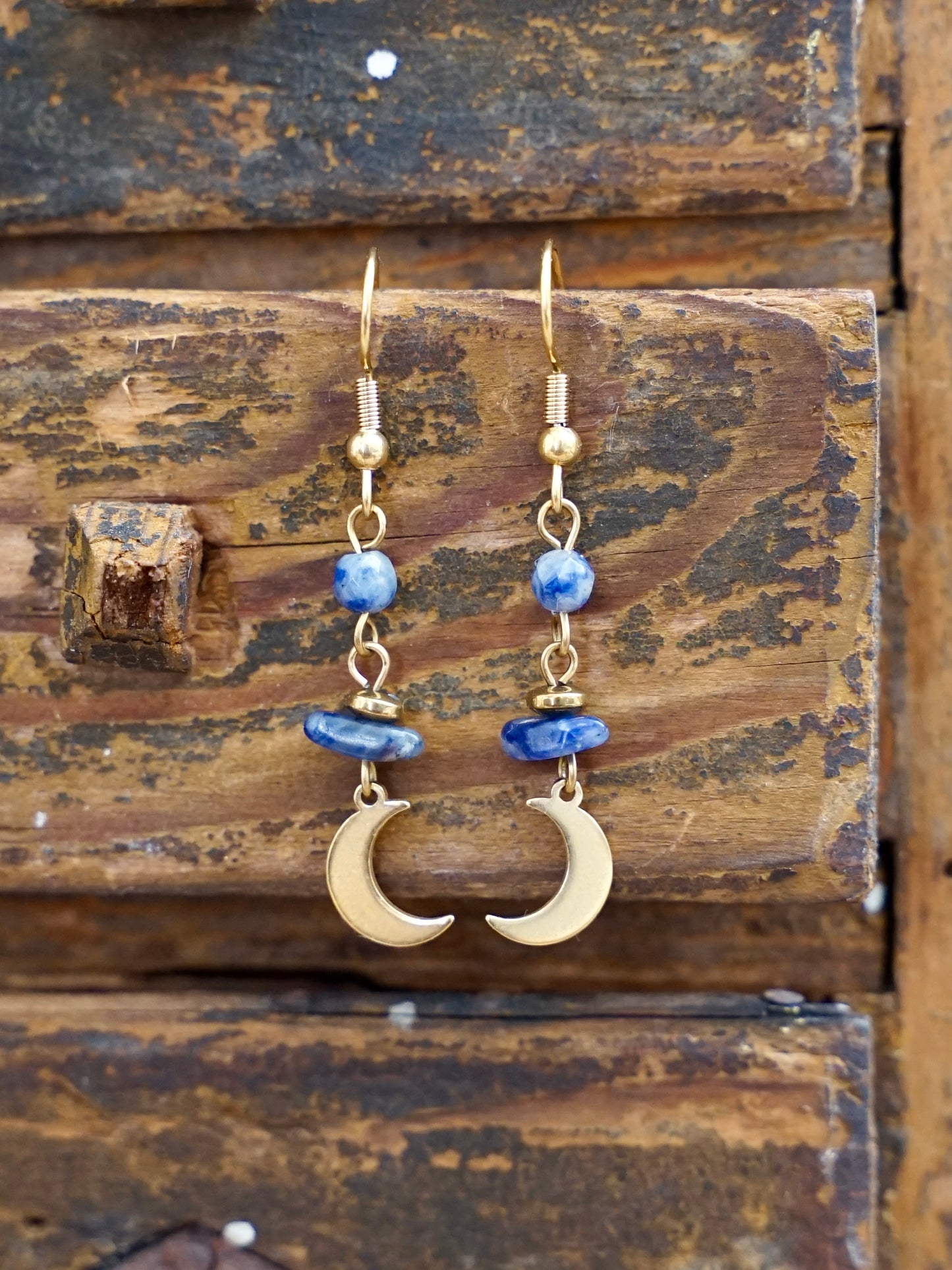 Lunea Ohrringe Sodalith gold