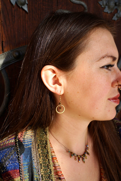 Boucles d'oreilles Mira oeil de tigre