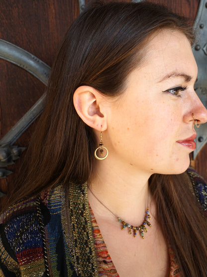 Boucles d'oreilles Mira oeil de tigre