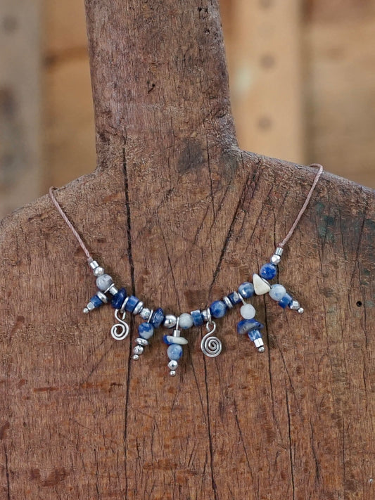 Elina Kette Sodalith silber