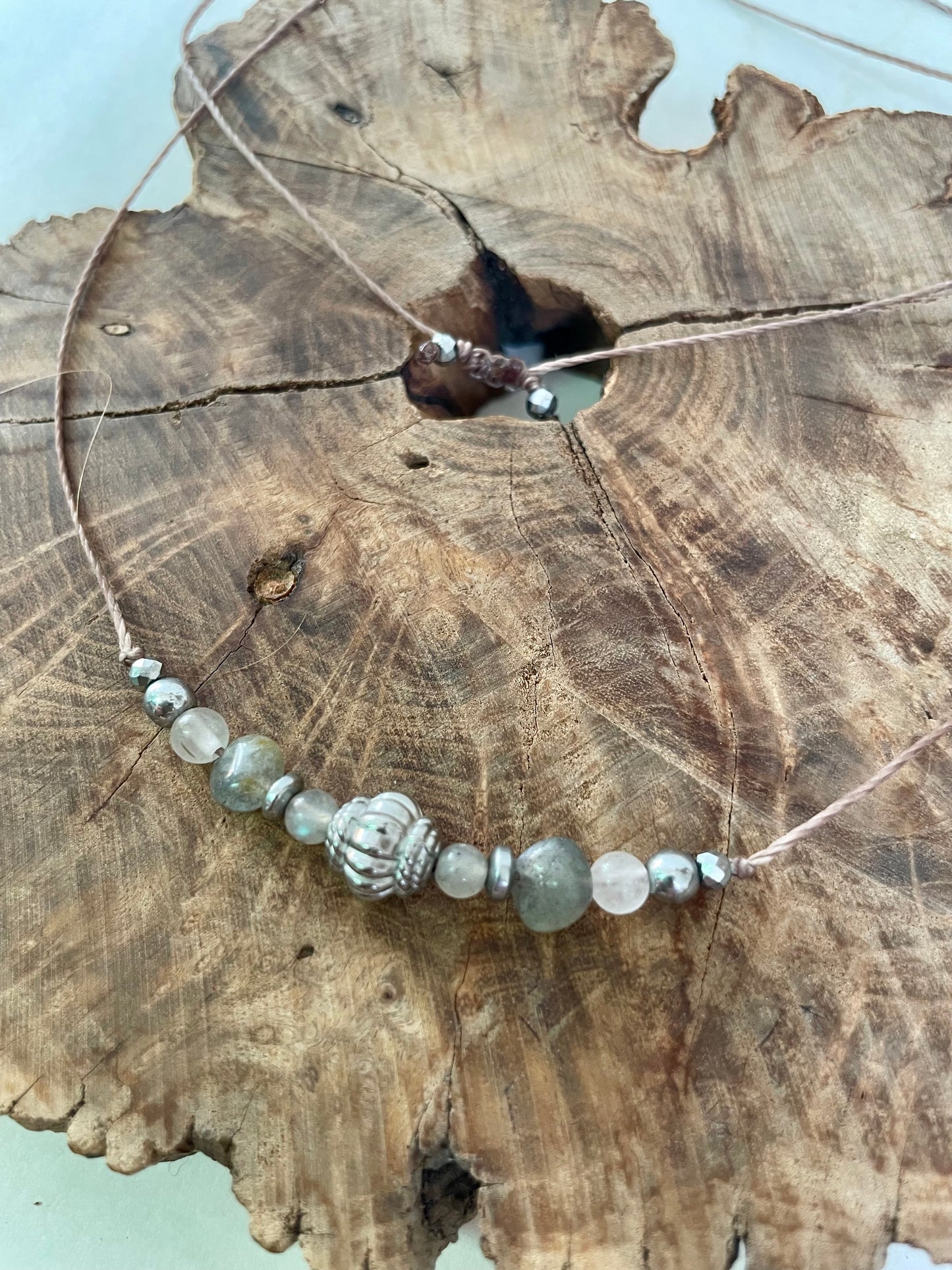 Collier Aurore labradorite 