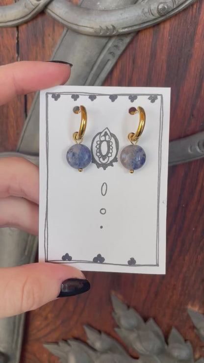 Blue Moon Earrings Gold