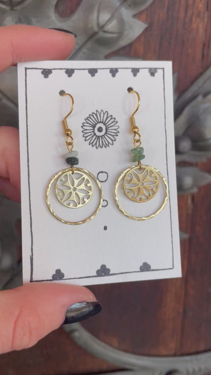 Boucles d'oreilles lumière forestière 
