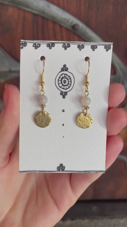 Moon shimmer earrings gold 